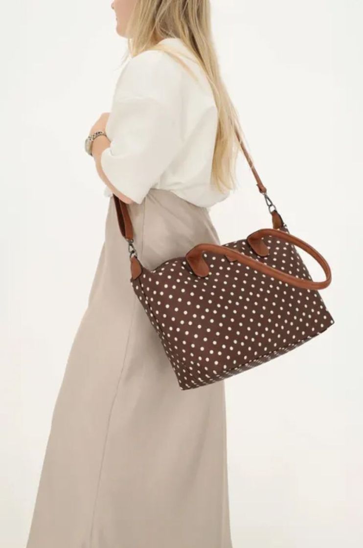 Handtas CHARM LONDON 1291 DOTS WHITE