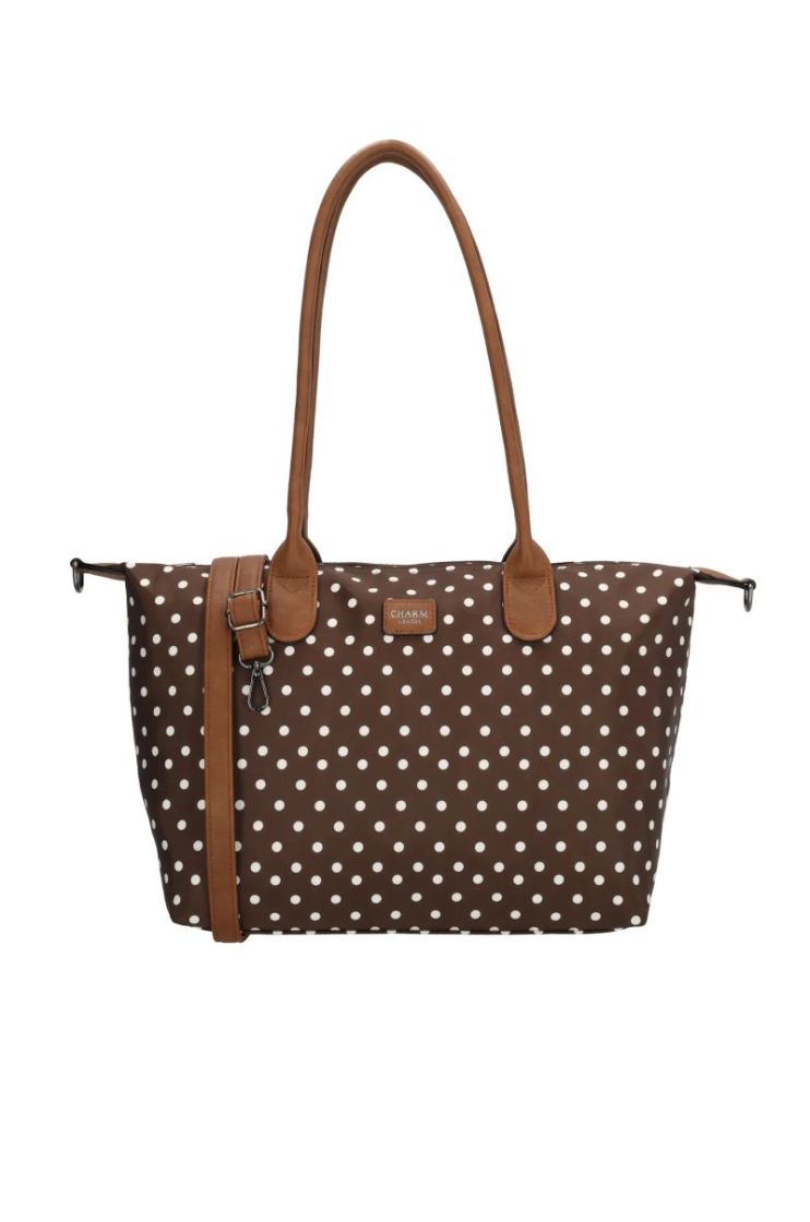 Handtas CHARM LONDON 1291 DOTS WHITE