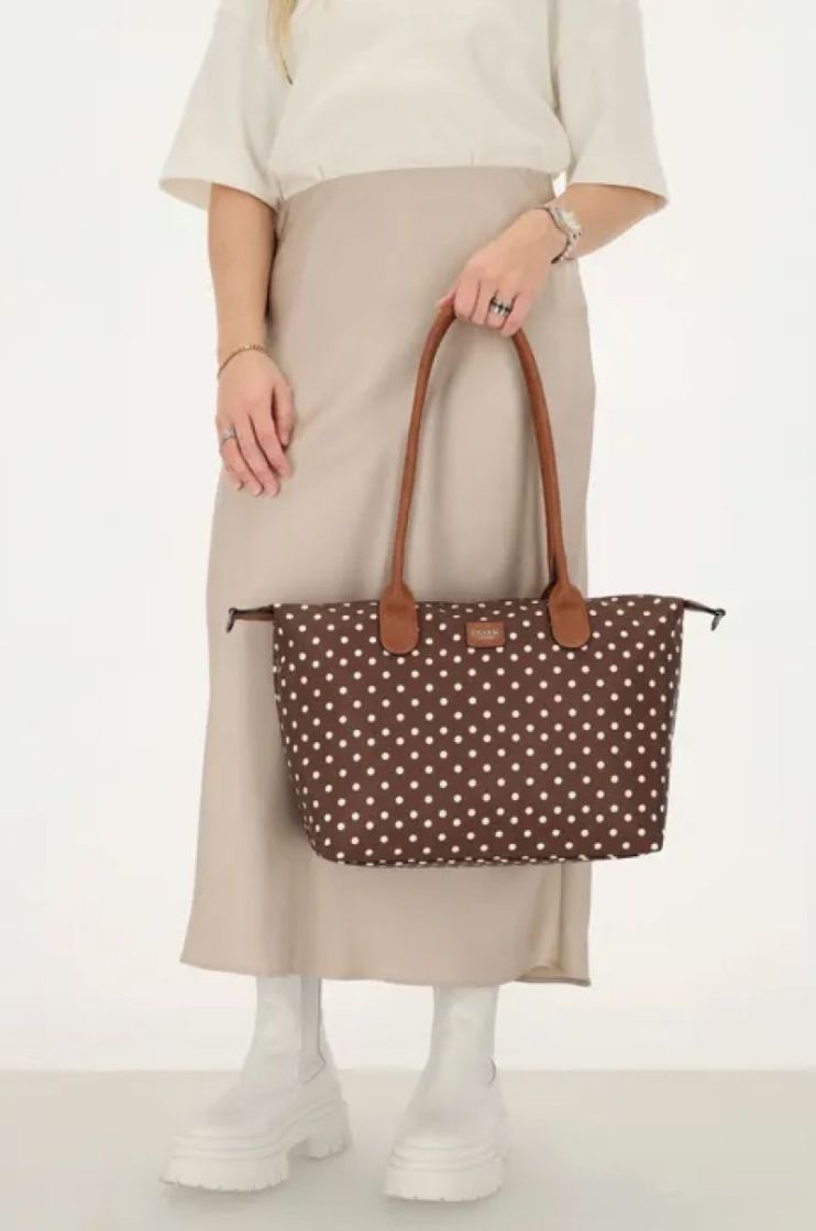 Handtas CHARM LONDON 1291 DOTS WHITE