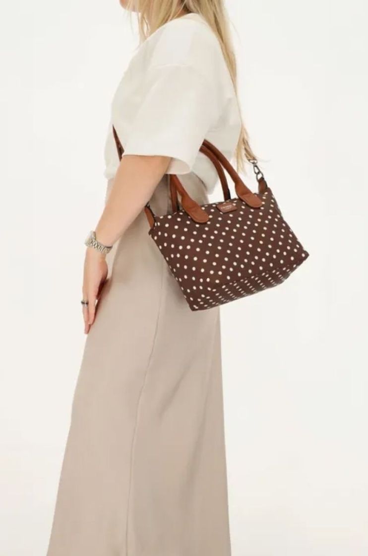 Handtas CHARM LONDON 1291 DOTS WHITE