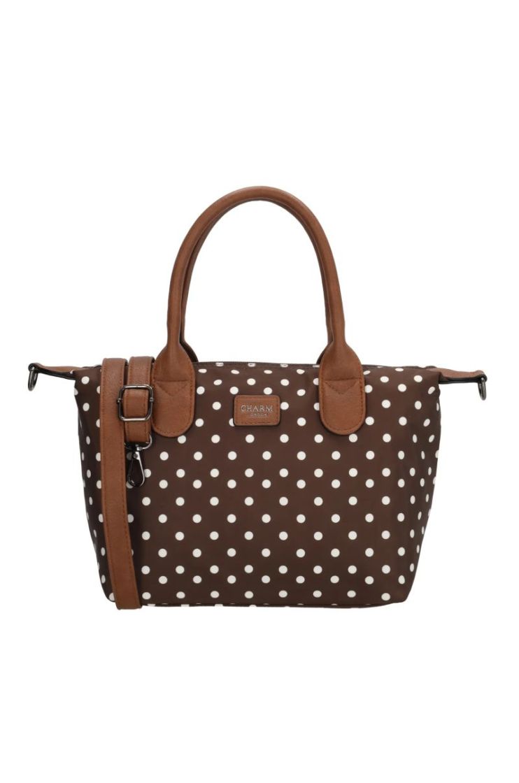 Handtas CHARM LONDON 1291 DOTS WHITE