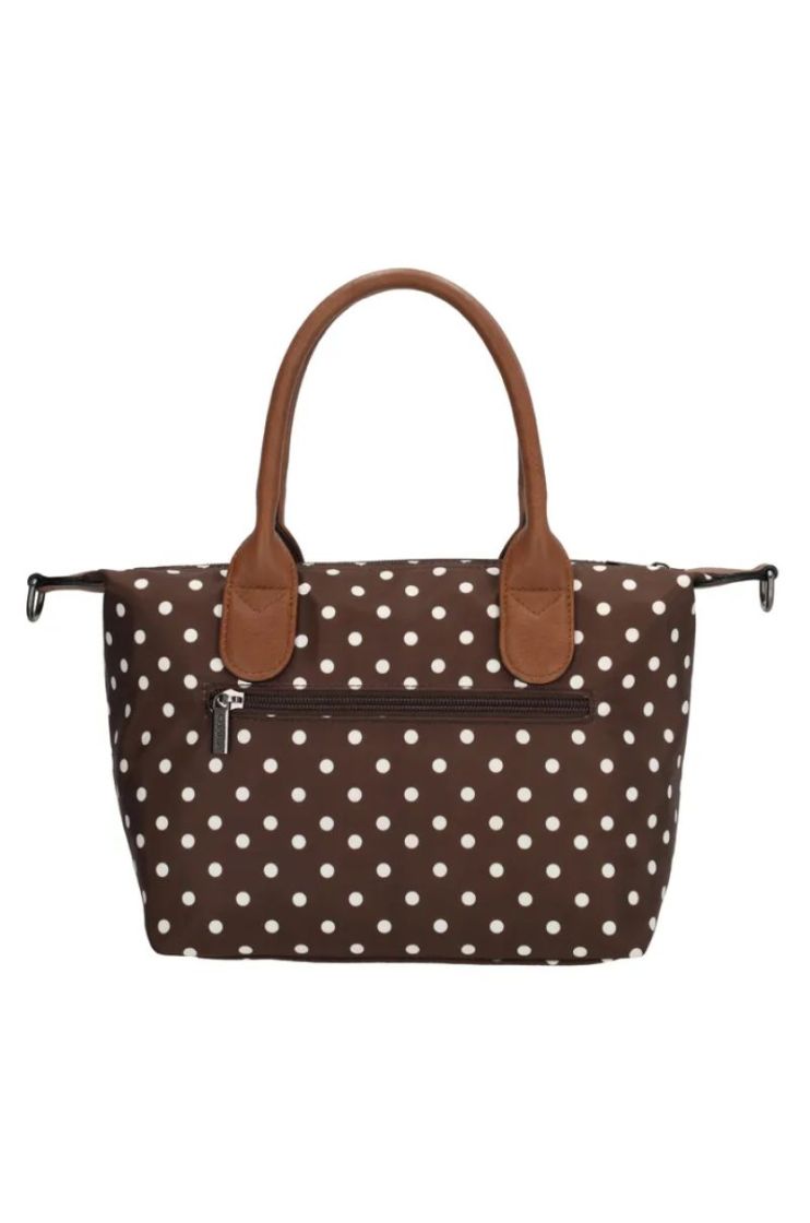Handtas CHARM LONDON 1291 DOTS WHITE