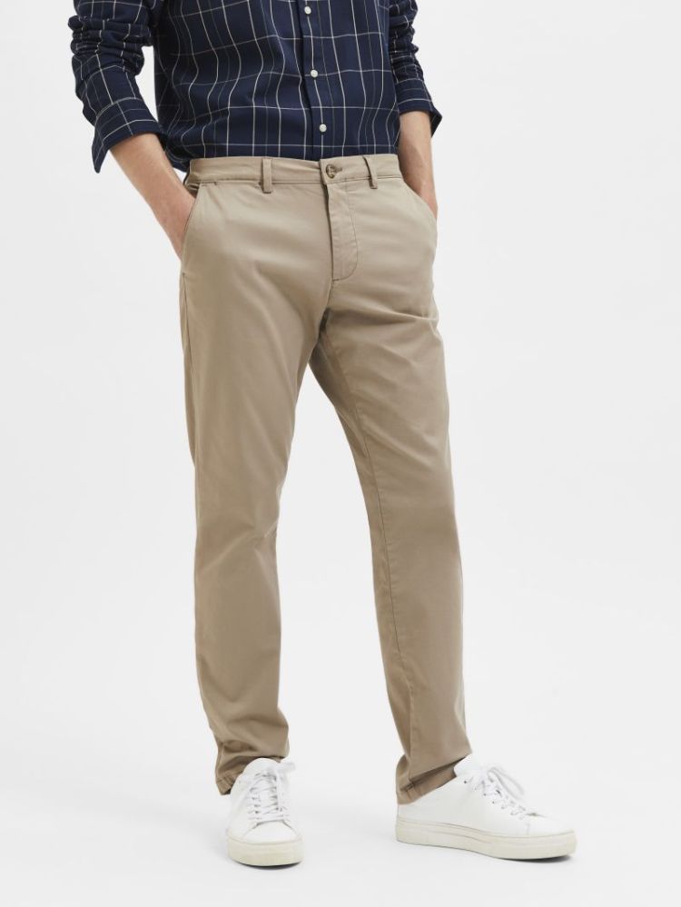 Broek SELECTED 181851 Greige
