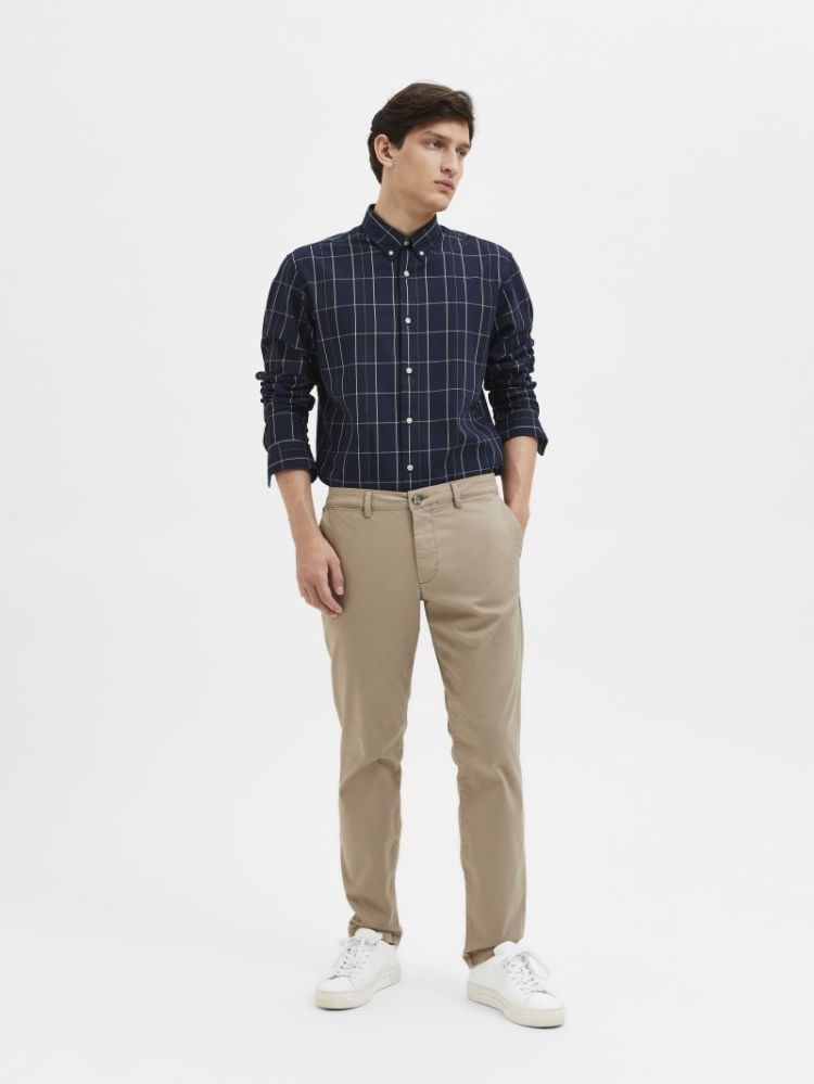 Broek SELECTED 181851 Greige