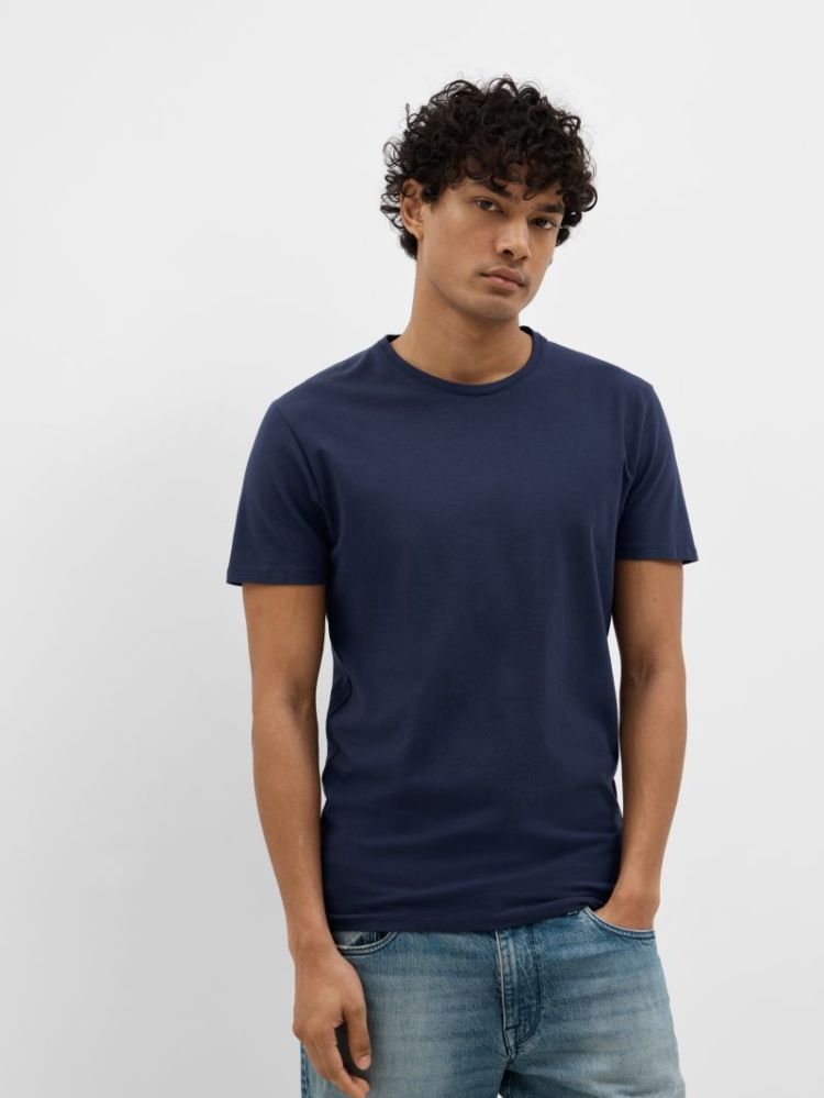 T-shirt SELECTED 178814 NAVY BLA