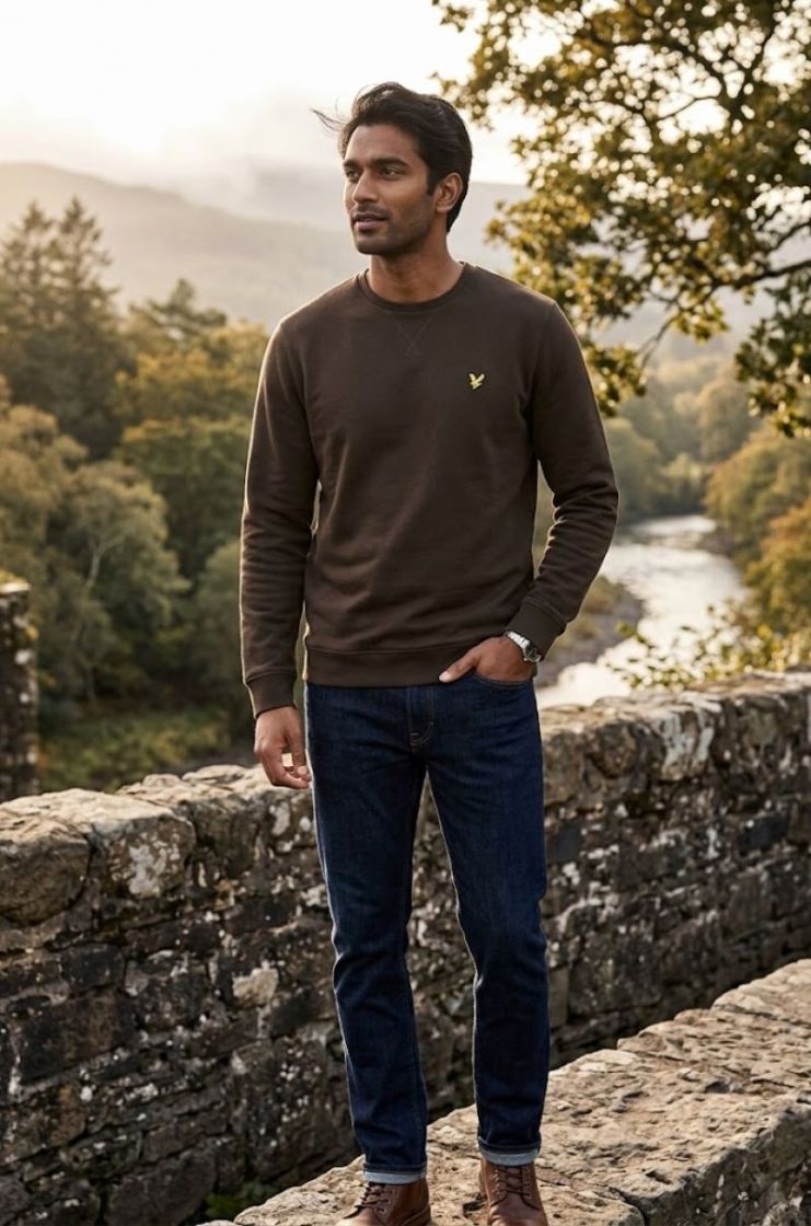 Sweater LYLE&SCOTT Y176 EBONY