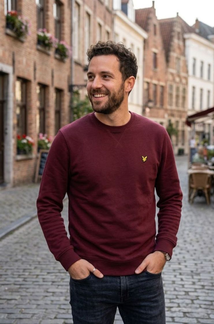 Sweater LYLE&SCOTT Y273 OXBLOOD RE