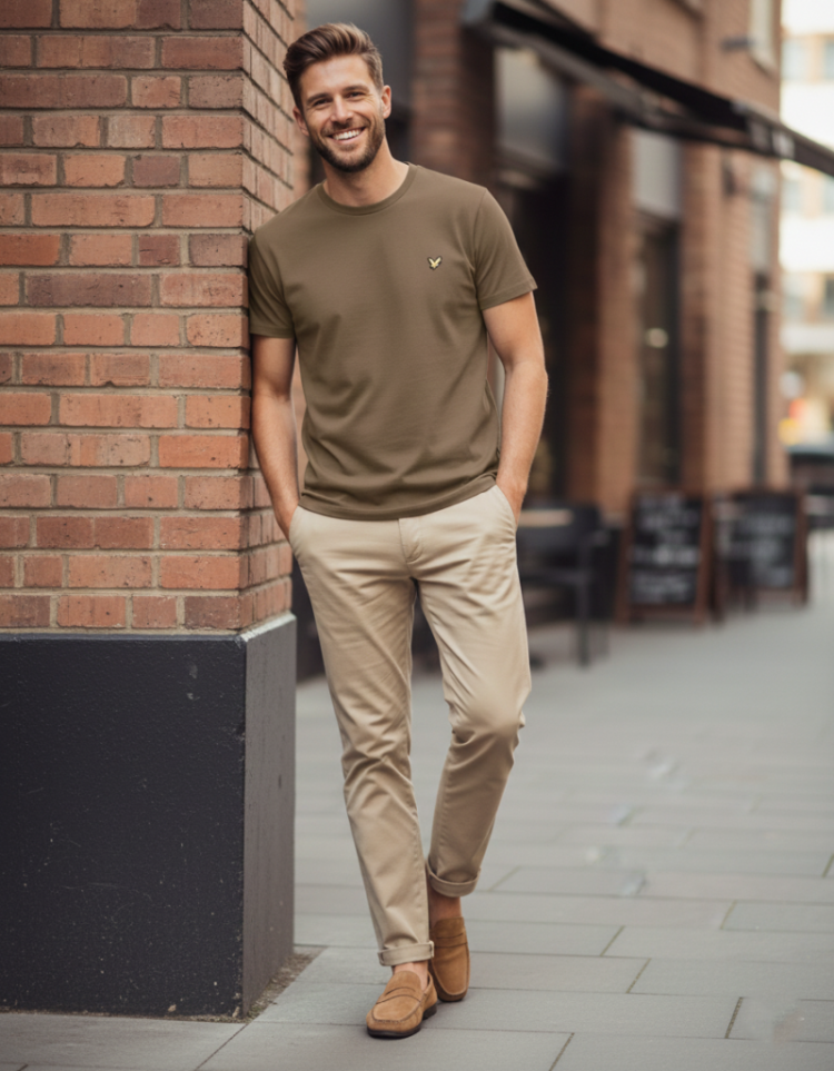 T-shirt LYLE&SCOTT X569 KHAKI/ASH