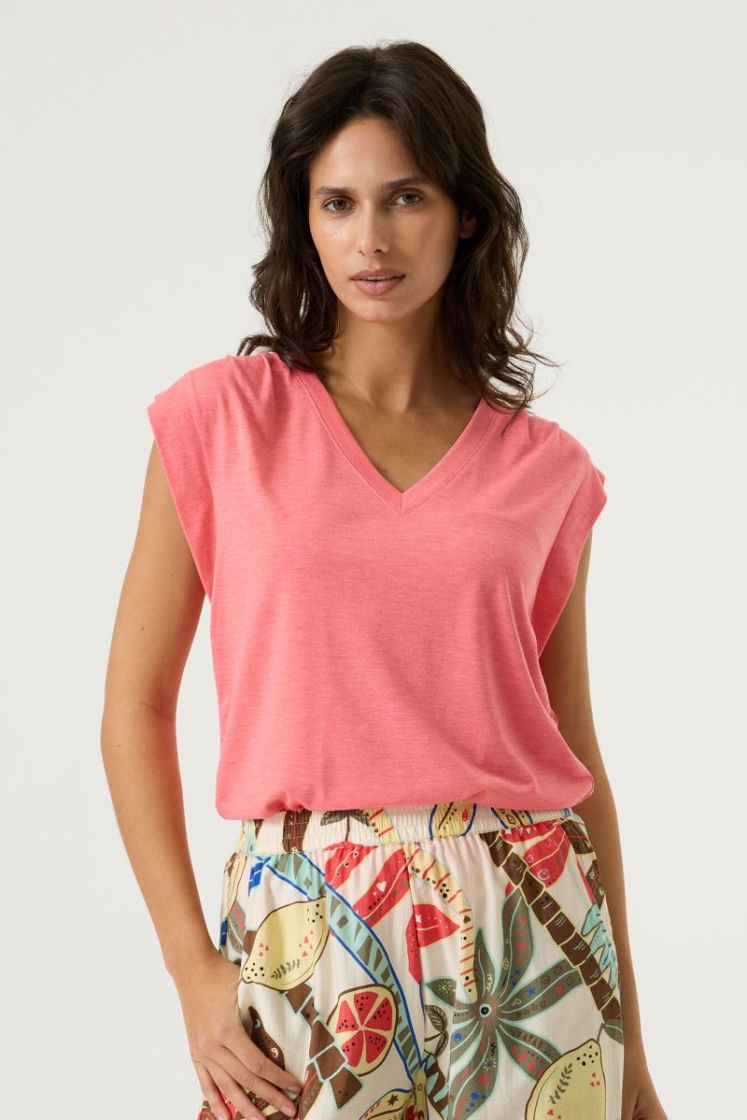 T-shirt GARCIA 1005-coral crus