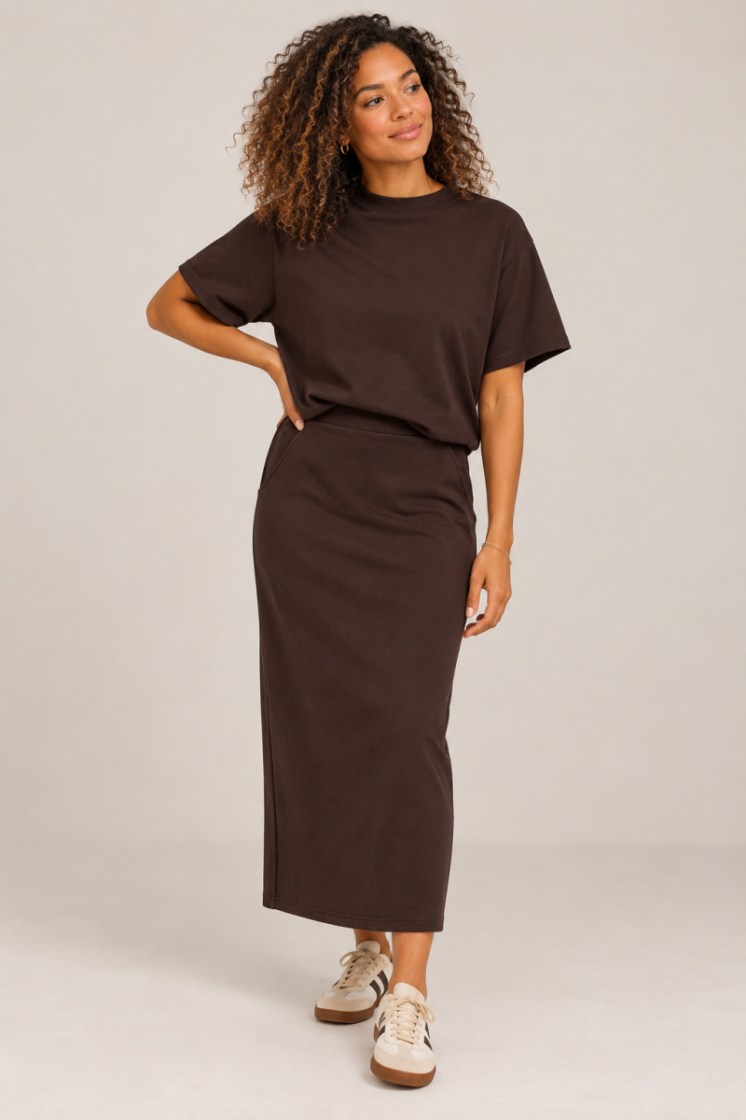 Rok VERO MODA 297957 Chocolat
