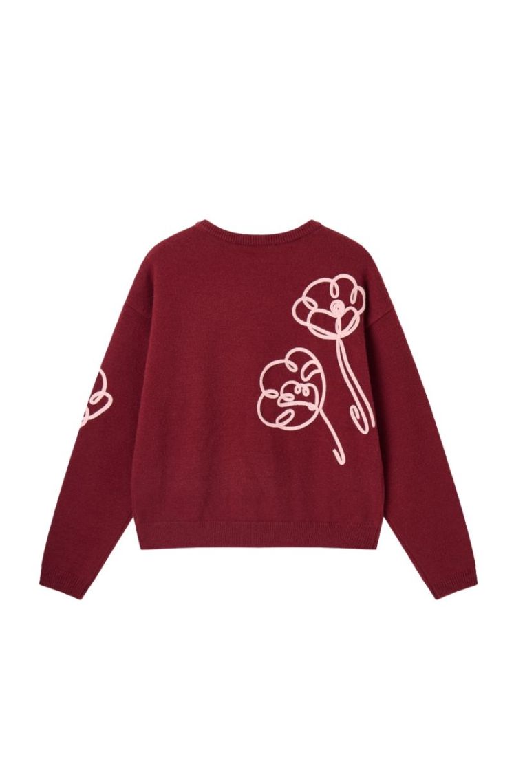 Pull VILA JOY BUR BURGUNDY