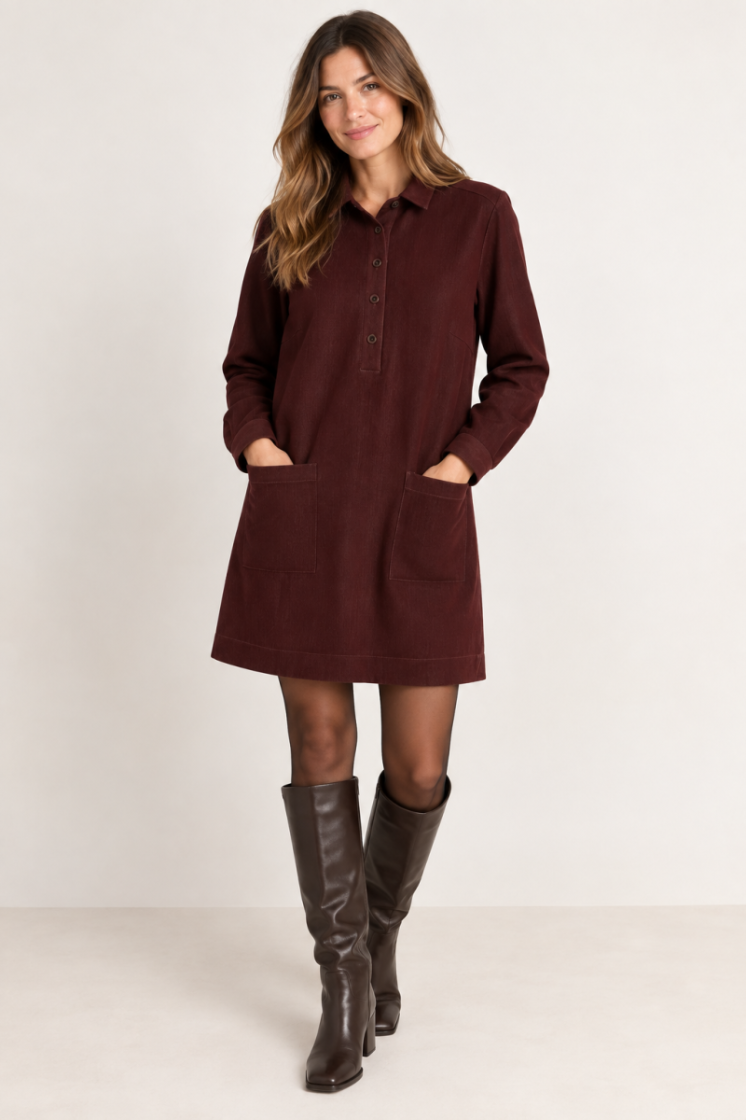 Kleed VILA JOY BUR BURGUNDY