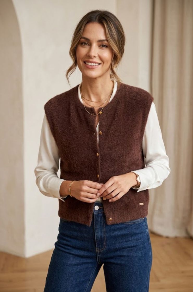Gilet VILA JOY BN BROWN