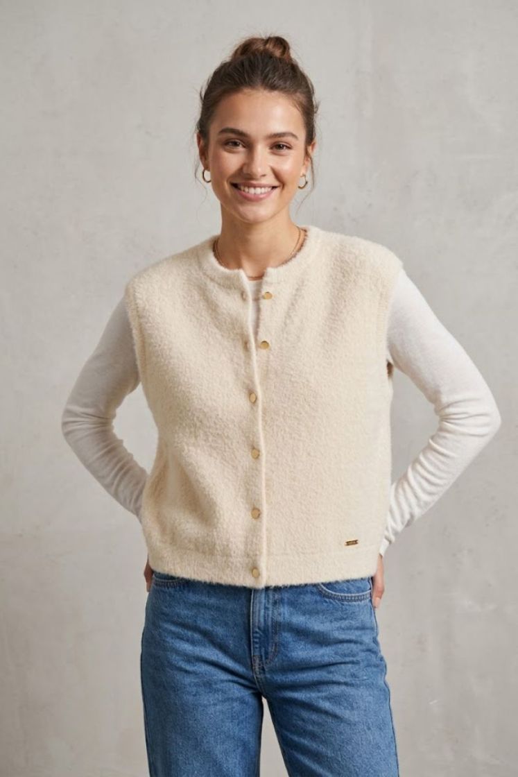 Gilet VILA JOY LBE LIGHT BEIGE