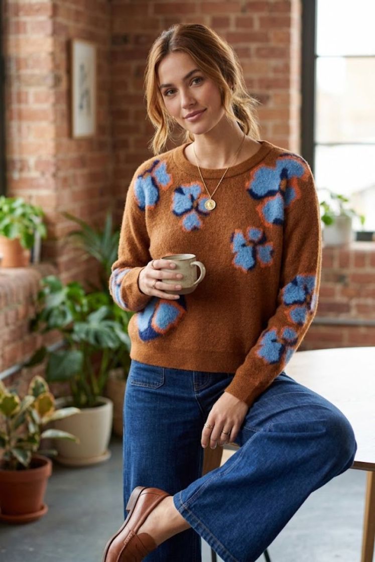 Pull VILA JOY CA CAMEL