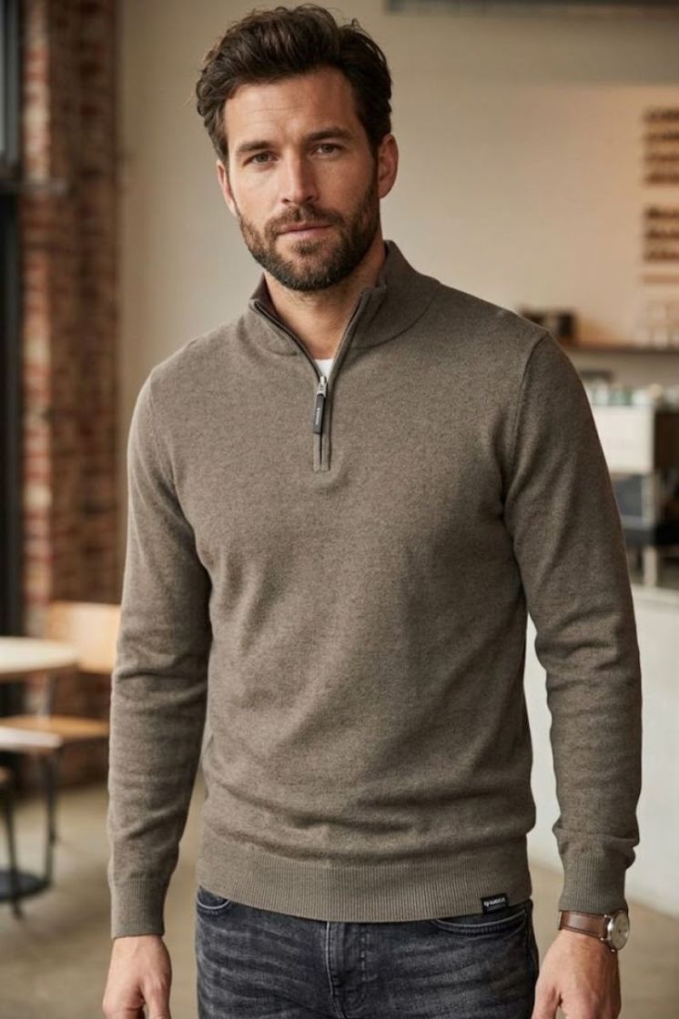 Pull GARCIA 4137-faded oliv