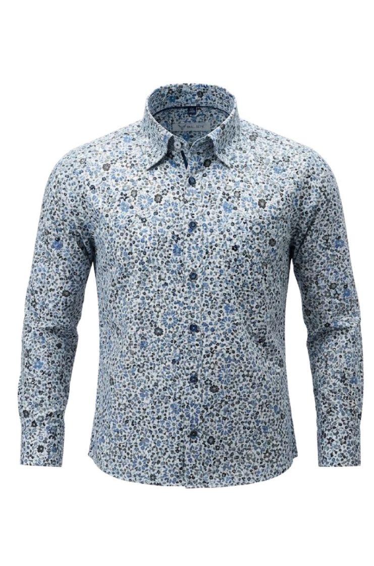 Hemd BULLSEYE BLAUW/BRUIN