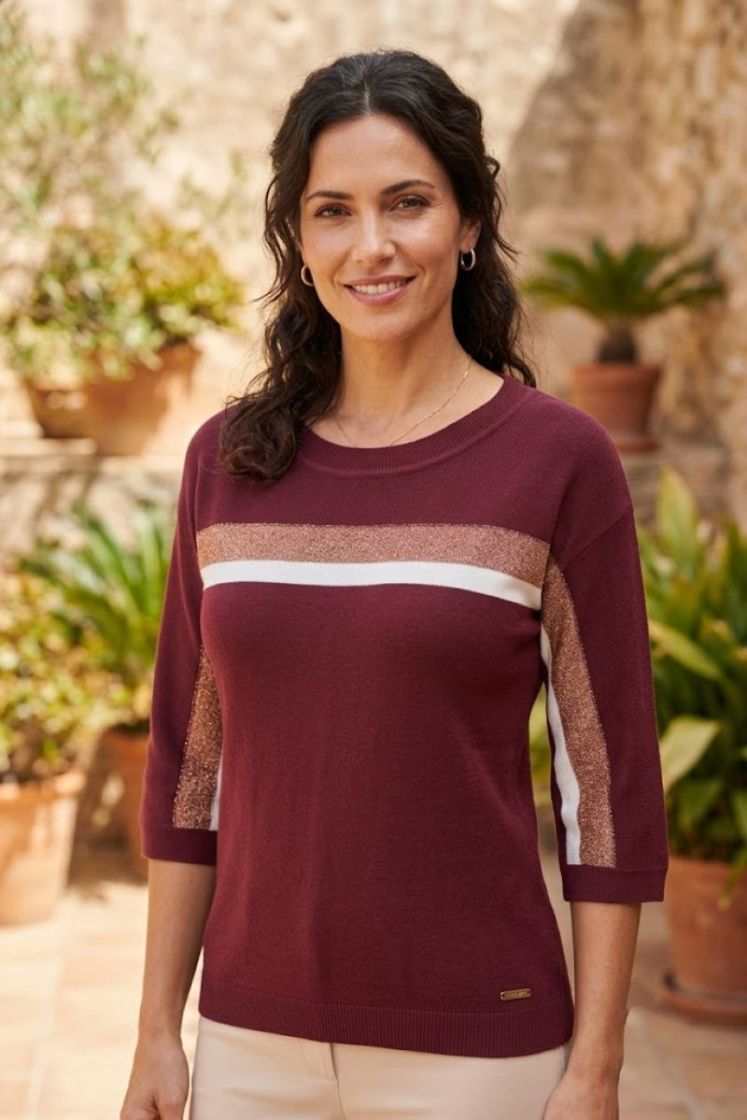 Pull VILA JOY BO BORDEAUX