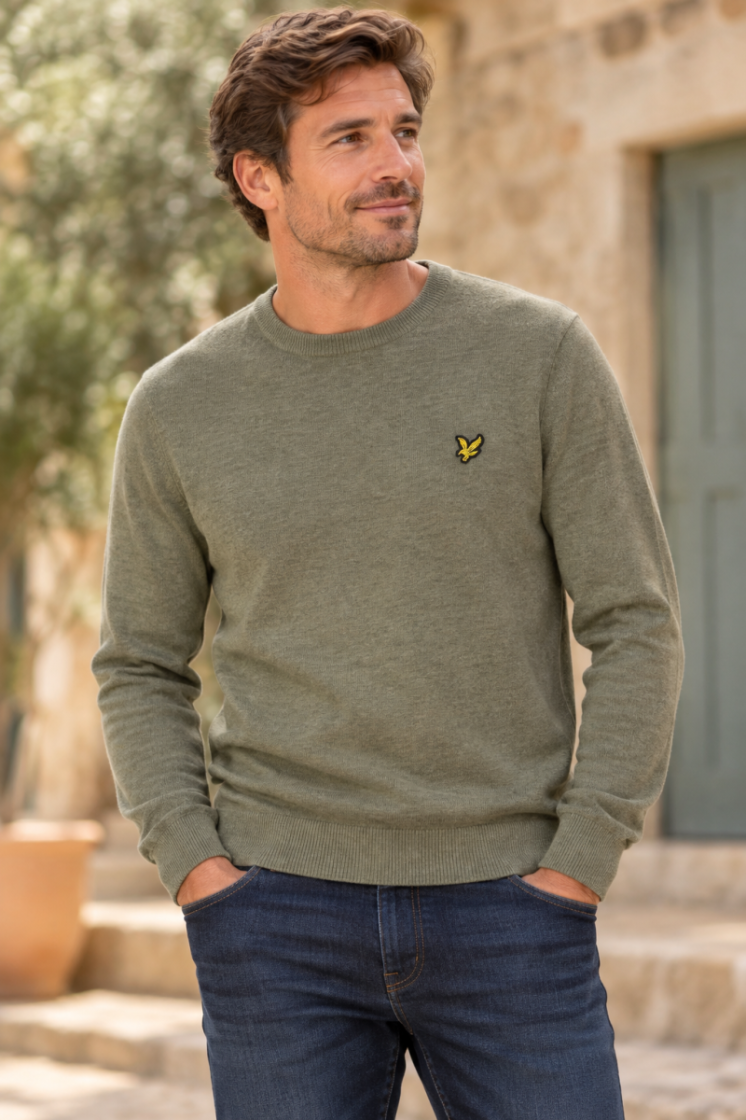 Pull LYLE&SCOTT Y356 KHAKI SMOK