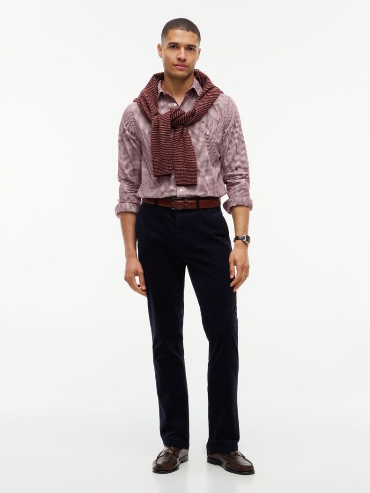 Hemd TOMMY HILFIGER 0QJ BURGUNDY CH