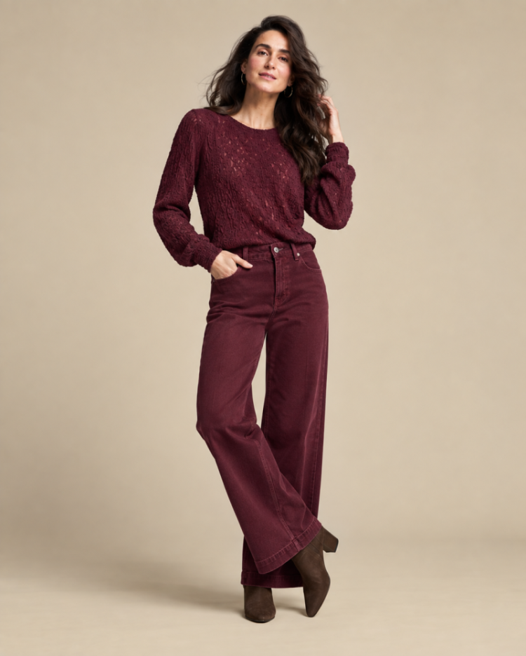 T-shirt RED BUTTON 344 burgundy