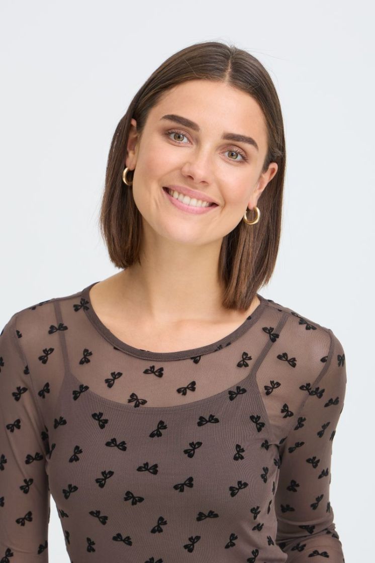 T-shirt FRANSA 900016757 BROWN