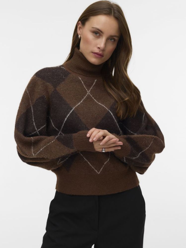 Pull VERO MODA 288475001 Cocoa