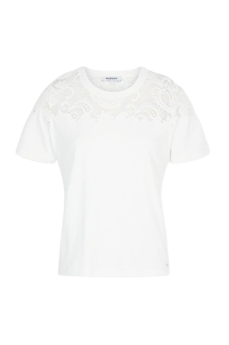 T-shirt MORGAN 931 HELDER WIT