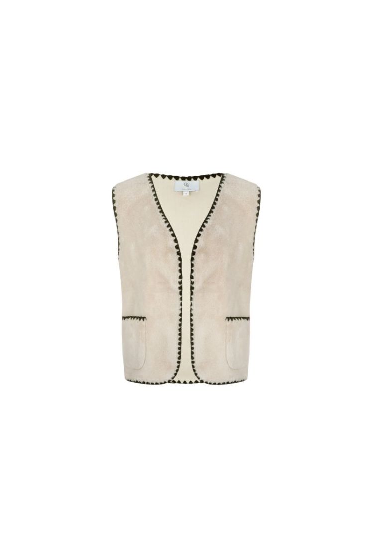 Gilet C&S THE LABEL 014001 SAND/BLA
