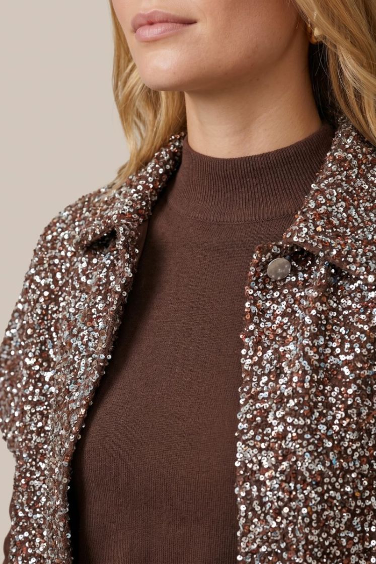 Gilet C&S THE LABEL 522999 MOCHA BR
