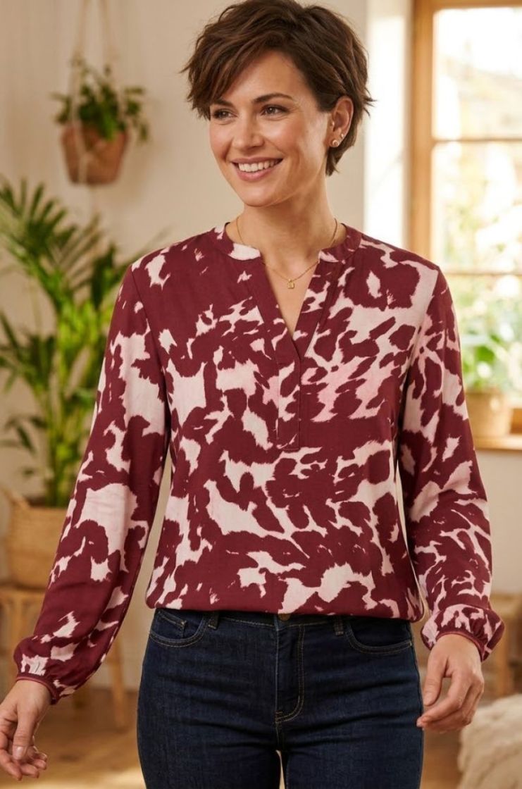 T-shirt SHEGOESLALA 0983 AUBERGINE