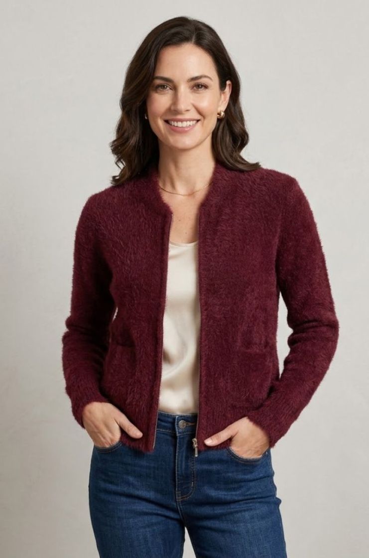 Gilet SHEGOESLALA 0983 AUBERGINE