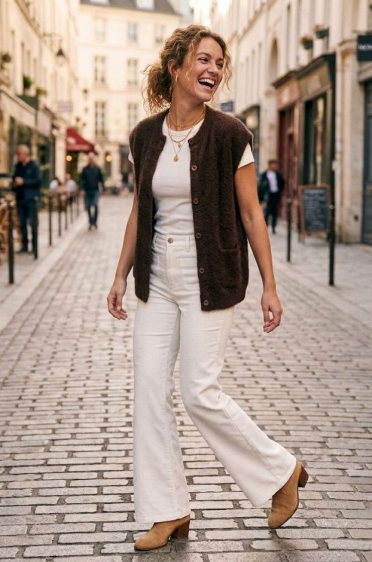 Gilet SHEGOESLALA 0200 BROWN