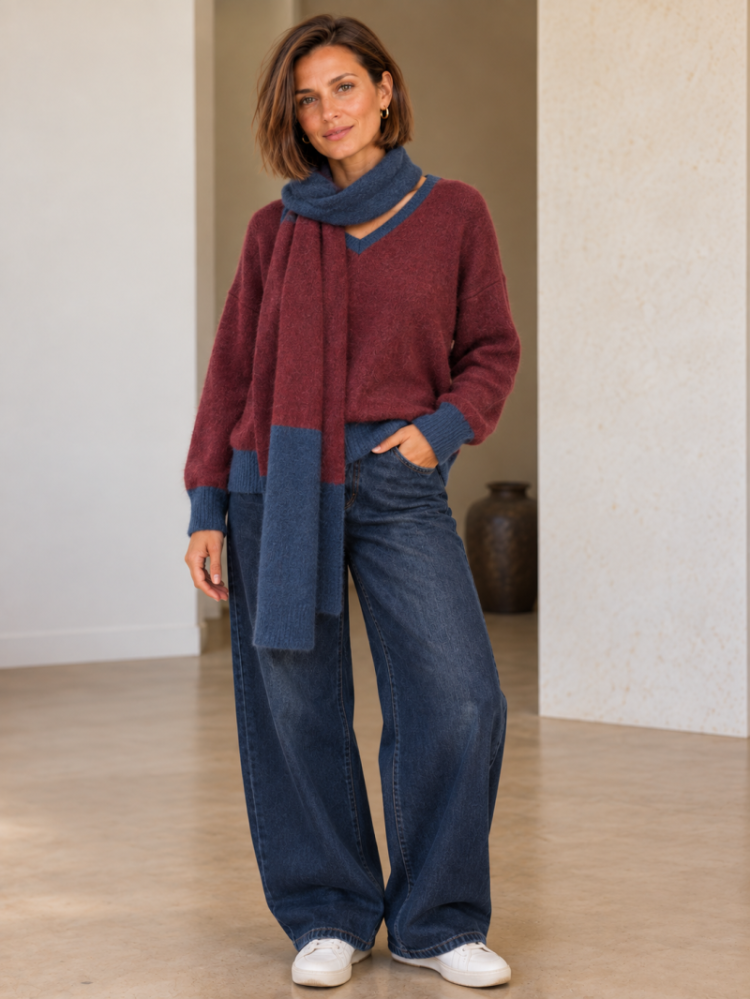 Pull SHEGOESLALA 0983 AUBERGINE