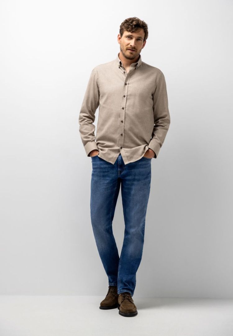 Hemd STATE OF ART 8711 taupe wit