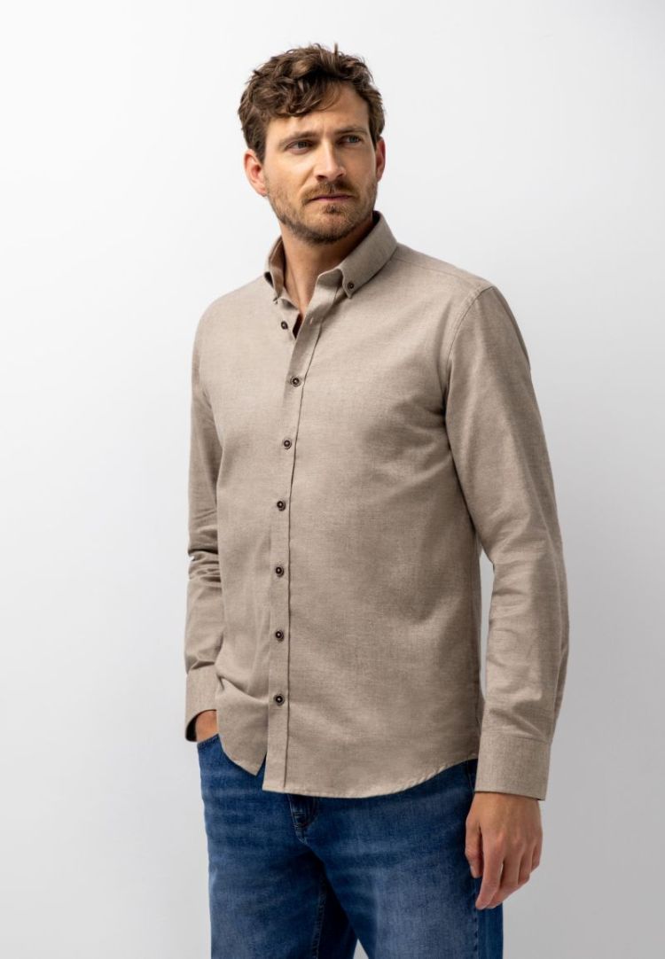 Hemd STATE OF ART 8711 taupe wit