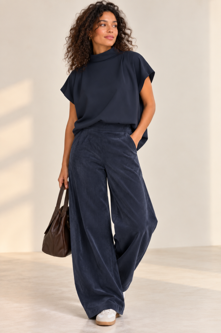 Broek VILA 227515 Navy Bla